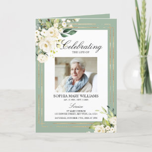 Funeral Order of Service   Floral Memorial Program