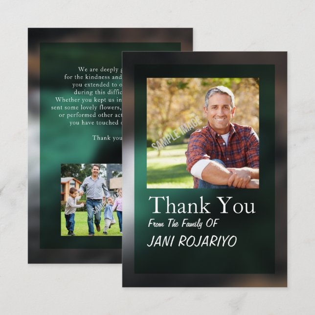 Funeral order of service Program card (Front/Back)