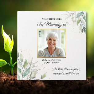 Funeral Photo Memorial Favour Flower Seeds Custom  Envelope