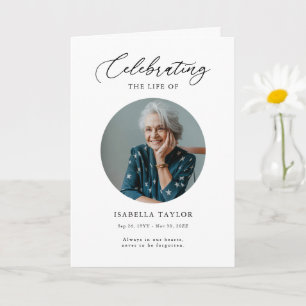 Funeral Photo Memorial Order of Service Program