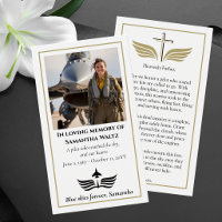 Funeral Photo Prayer for Pilot Modern Aviation