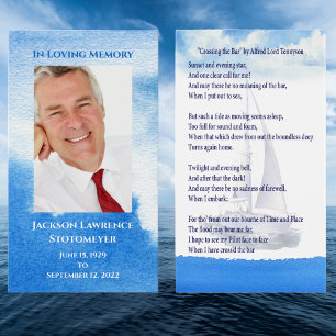  Funeral Photo Sympathy Memorial Prayer Card