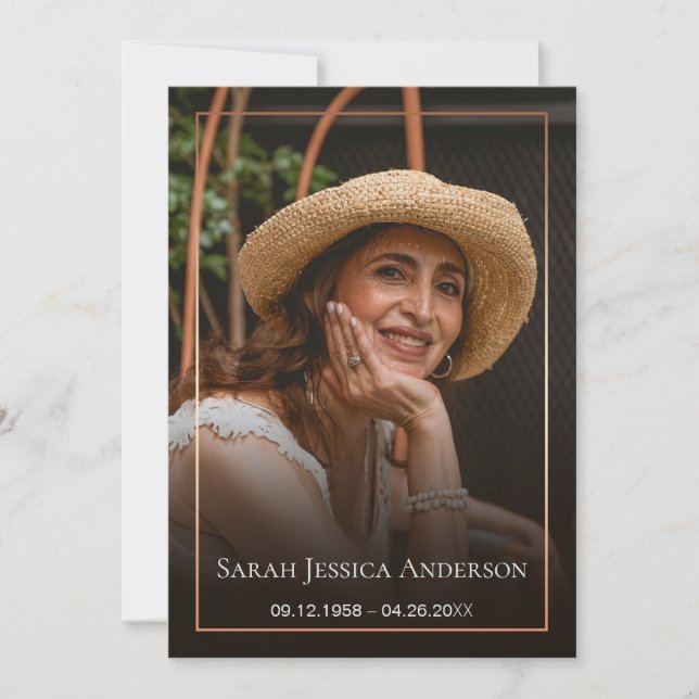 Funeral Photo Thank You Card (Front)