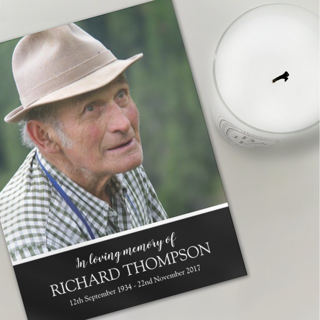 Funeral Photo Thank You | Order of Service Card (Creator Uploaded)