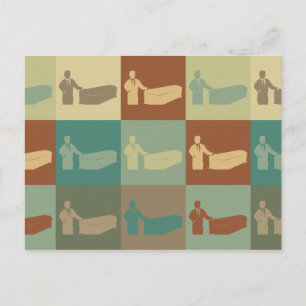 Funeral Pop Art Postcard