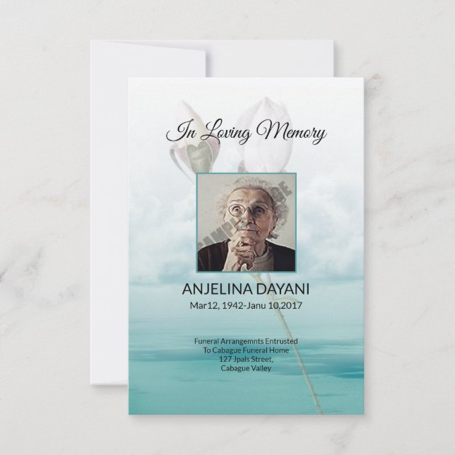 Funeral Prayer Card (Front)