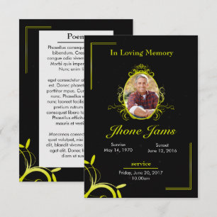 Funeral Prayer Card