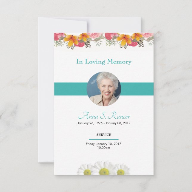 Funeral Prayer Card (Front)