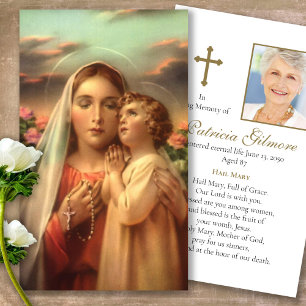 Funeral Prayer Card Mothers Devotion
