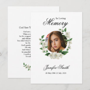 Funeral Prayer Card Template