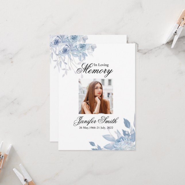 Funeral Prayer Card Template (Front/Back In Situ)
