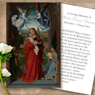 Funeral Prayer Card Virgin and Child