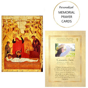 Funeral Prayer Icon Orthodox Christian Card