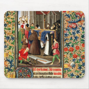 Funeral procession with grave-diggers mouse pad