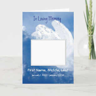 Funeral Program Angel, Scripture, Christian