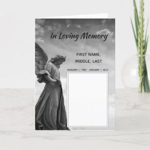 Funeral Program Angel, Scripture, Christian