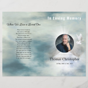 Funeral Program Brochure Template