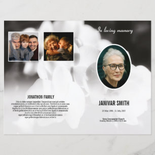 Funeral Program Brochure Template