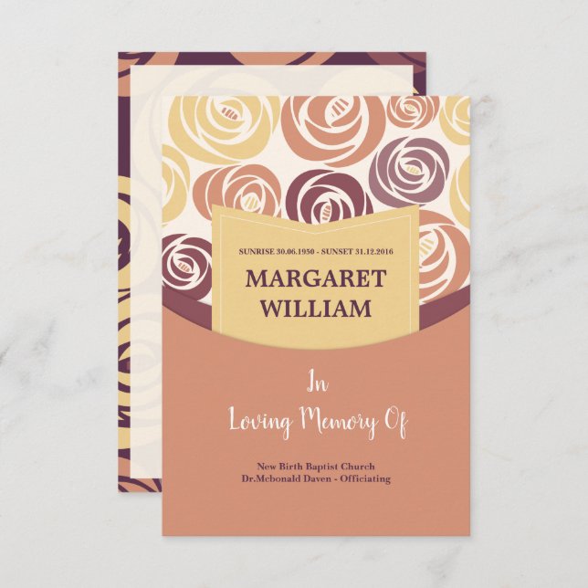 Funeral Program Card (Front/Back)