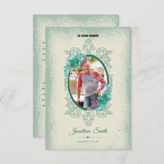 Funeral Program Card (Front/Back)