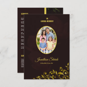 Funeral Program Card