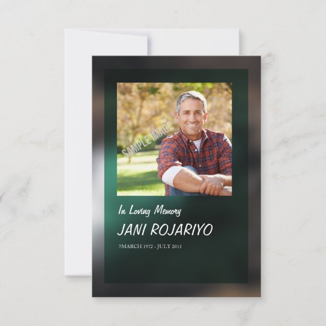 Funeral Program Card (Front)