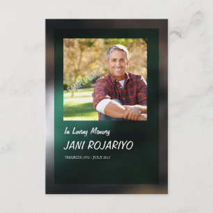 Funeral Program Card