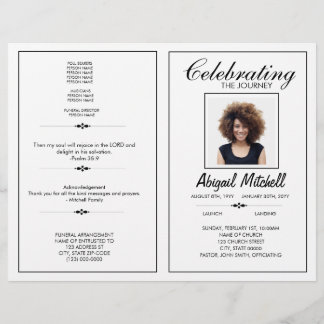 Funeral Program | Celebrating The Journey | FP0001 Flyer