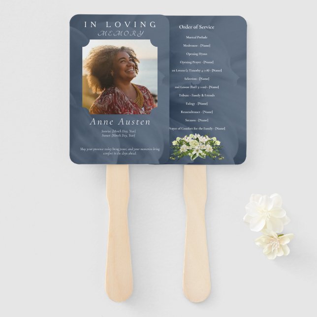 Funeral Program Fan – Memorial Keepsake (Front and Back)