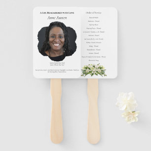 Funeral Program Fan Spiritual & Comforting