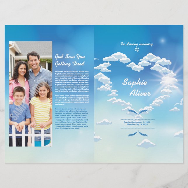 Funeral Program Flyer Template (Front)