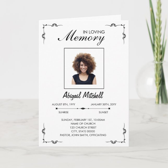 Funeral Program | In Loving Memory | FP0012 (Front)