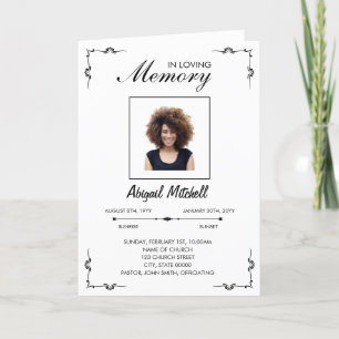 Funeral Program In Loving Memory FP0012