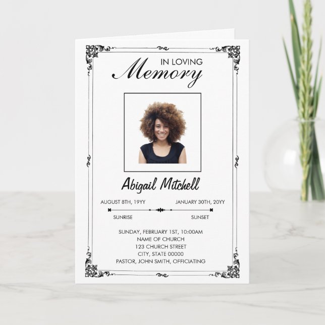 Funeral Program | In Loving Memory | FP0018 (Front)