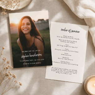 Funeral Program Memorial Order of Service