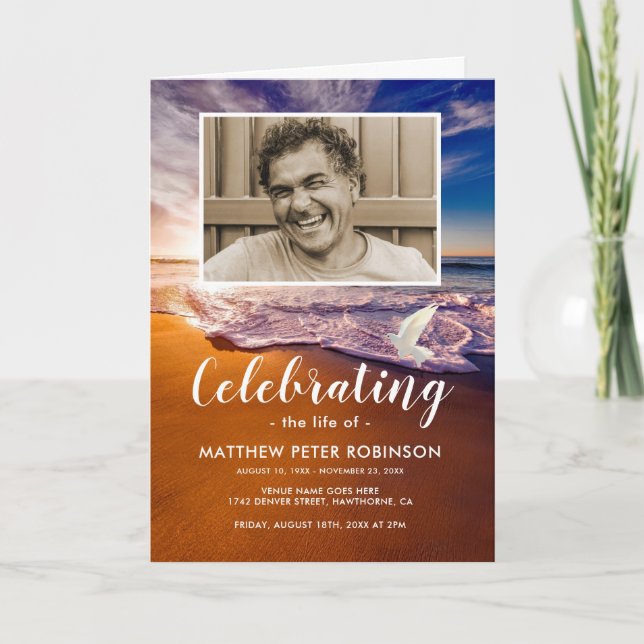 Funeral Program | Ocean Order of Service (Front)