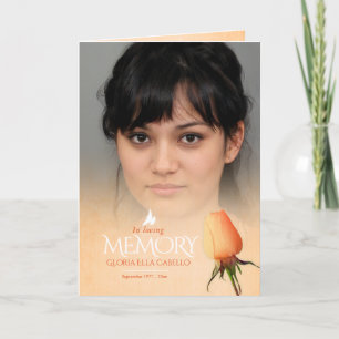 Funeral program order of service orange rose