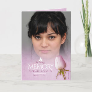 Funeral program order of service purple rose