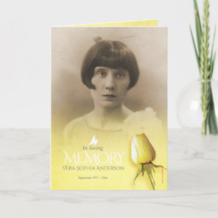 Funeral program order of service yellow rose