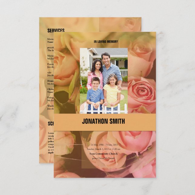 Funeral Program Template (Front/Back)