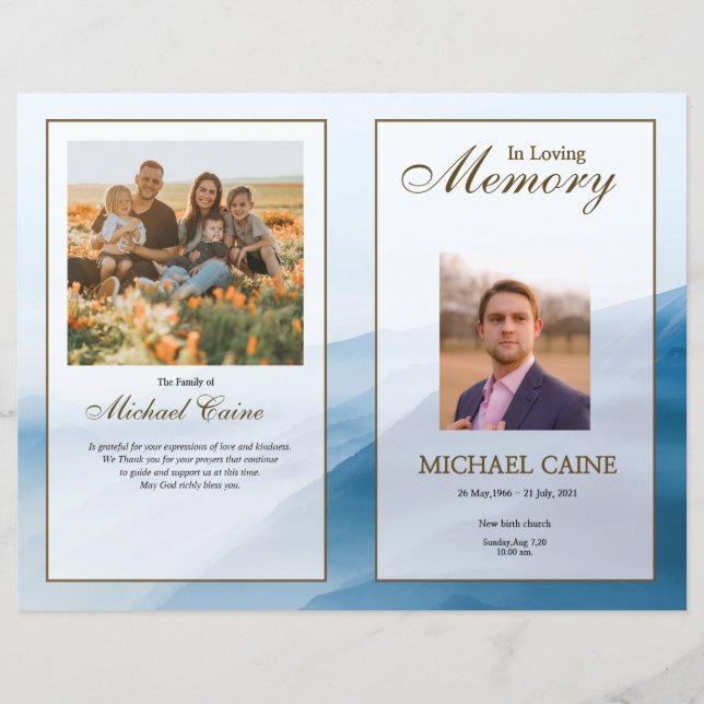 Funeral Program Template (Front)