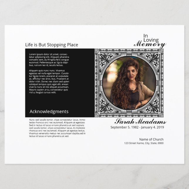 Funeral Program Template (Front)