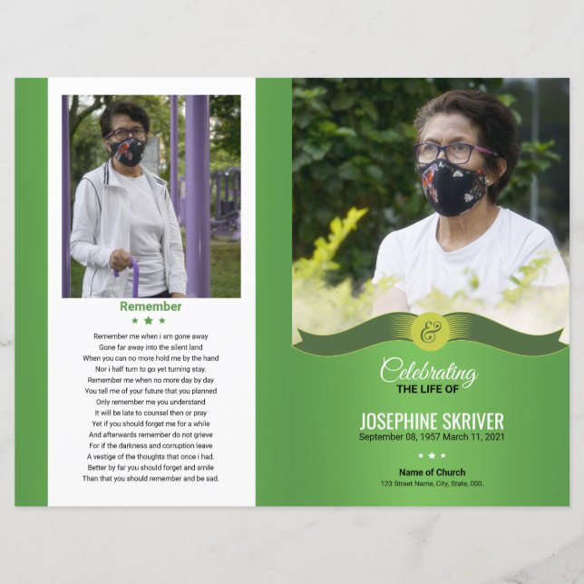 Funeral Program Template Brochure (Front)