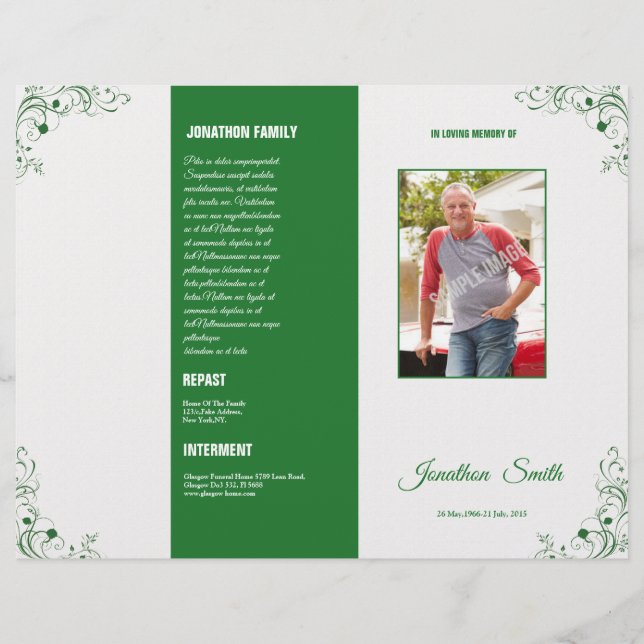 Funeral Program Template  Flyer (Front)