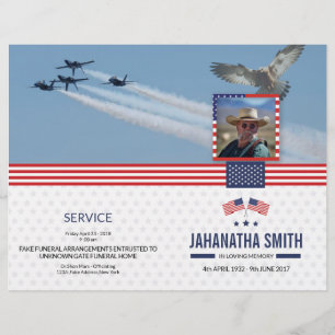 Funeral Program Template for Military Army