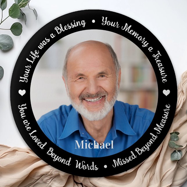 Funeral Remembrance Custom Memorial Photo 2 Inch Round Button (Creator Uploaded)