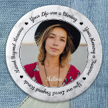 Funeral Remembrance Keepsake Memorial Photo 2 Inch Round Button<br><div class="desc">Honour your loved one with a custom photo memorial funeral button. This unique memorial funeral button keepsake is the perfect gift for yourself, family or friends to pay tribute to your loved one. We hope your memorial button will bring you peace, joy and happy memories. Perfect for celebration of life...</div>