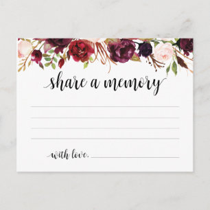 Funeral Service, Burgundy, Share a memory Card
