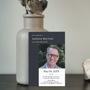 Funeral Service Custom Photo Invitation