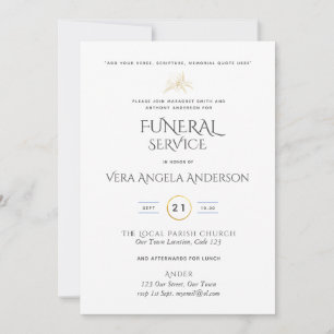 Funeral Service Invite With Verse